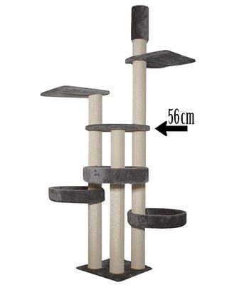 Kattens No.1 hylla utan kant grå 56 cm