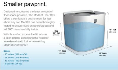 Modkat kattlåda grå