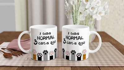 Mugg kattmotiv: I was normal 3 cats ago