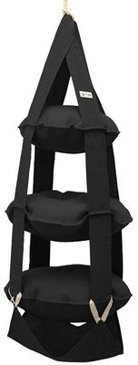 The Cat's Trapeze svart jute - 3 våningar