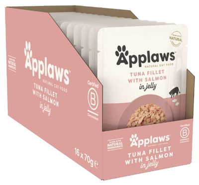 Applaws Tuna with Salmon Jelly 70 g
