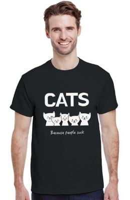 Supercat T shirt med tryck CATS Svart XXL