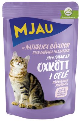 Mjau mix gele kött- och fisksmaker 12 x 85 gram