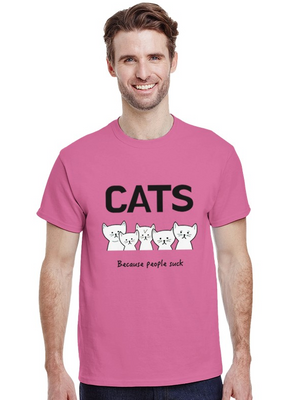 Supercat T shirt med tryck CATS Rosa M