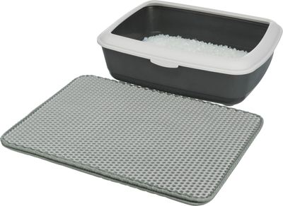 Matta till kattlåda - TrapperMat ljusgrå