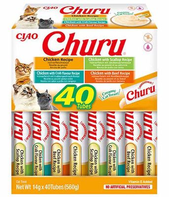 Churu Kattgodis 40-pack Chicken
