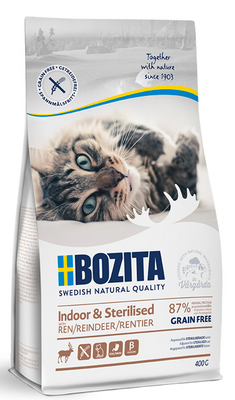 Bozita Indoor & Sterilised Grain free Reindeer 2 kg