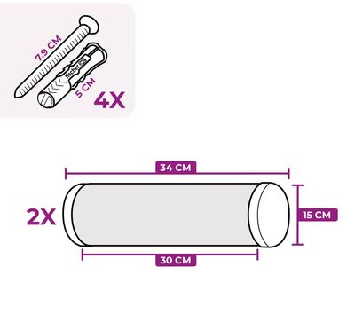 Klättersteg Horizon 1530 XL Grey 2-pack