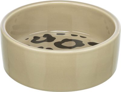 Kattmatskål leopard, keramik