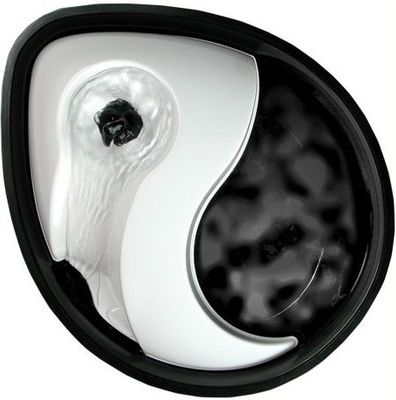 Raindrop svart-vit vattenfontän 1,8 liter