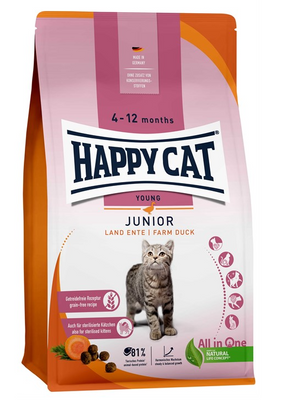 HappyCat Kitten GrainFree, anka, 4 kg