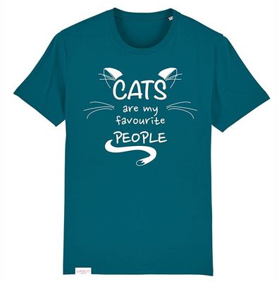 Supercat tshirt unisex Favourite Petrolblå