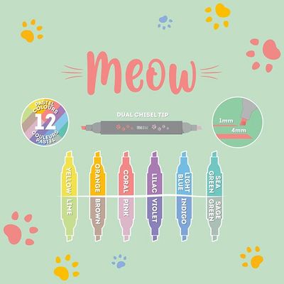 Överstrykningspennor kattmotiv