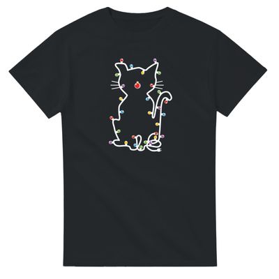 Supercat T shirt med tryck Kittylights svart