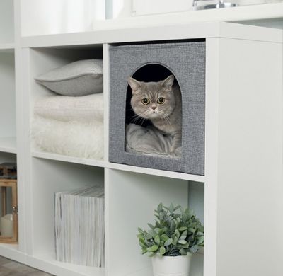 Cat cave Ella grå (passar Expedit och Kallax)