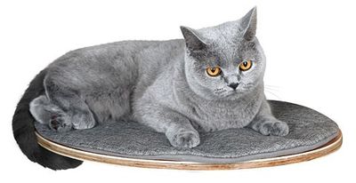 Vägghängd sovhylla grått tyg