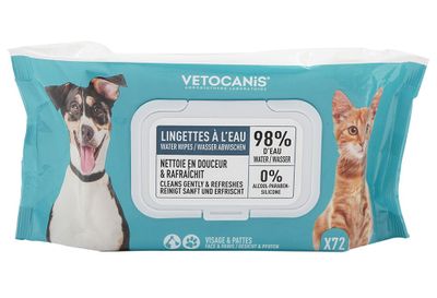 Våtservetter för katt och hund (72  st)