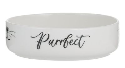 Purrfect kattmatskål med låg kant