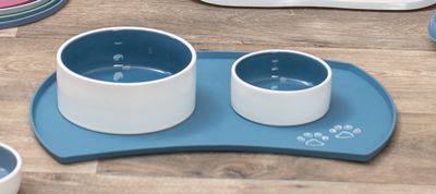 Matskålsunderlägg silikon blå