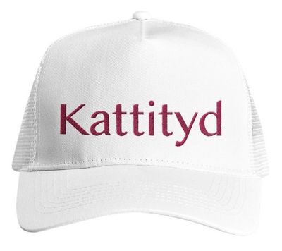 Supercat Truckerkeps Kattityd vit/rosa