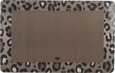 Matskålsunderlägg Leopard, med bård