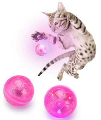 Kattleksak blinkande boll Rosa