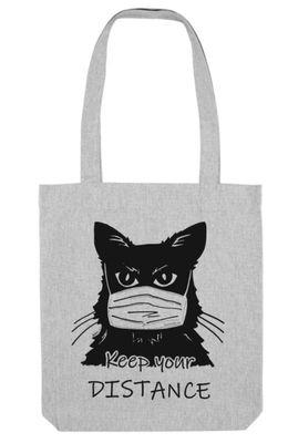 Tygväska Keep your Distance ljusgrå