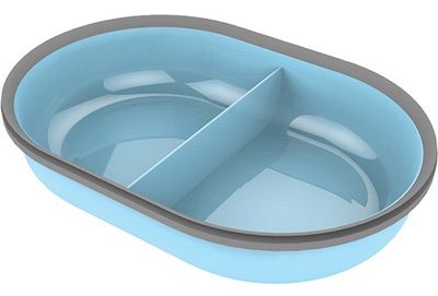 Microchip Pet Feeder skål delad - grå