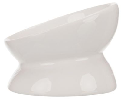 Kattmatskål ergonomisk White