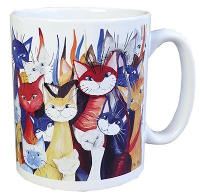 Mugg Mångfald kattmotiv