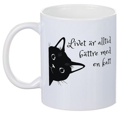 Mugg med 2 st kattmotiv