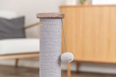 Klöspelare grå med beige sammet