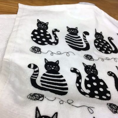 Gästhandduk med kattmotiv AnnEko
