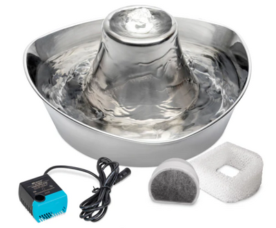 Drinkwell Seaside Rostfri vattenfontän