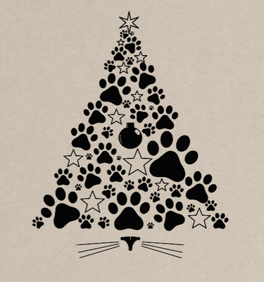 Supercat T shirt med tryck Tassgran Beige