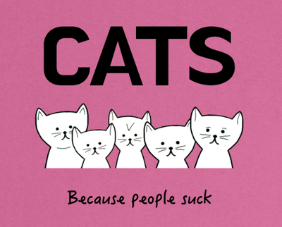 Supercat T shirt med tryck CATS Rosa M