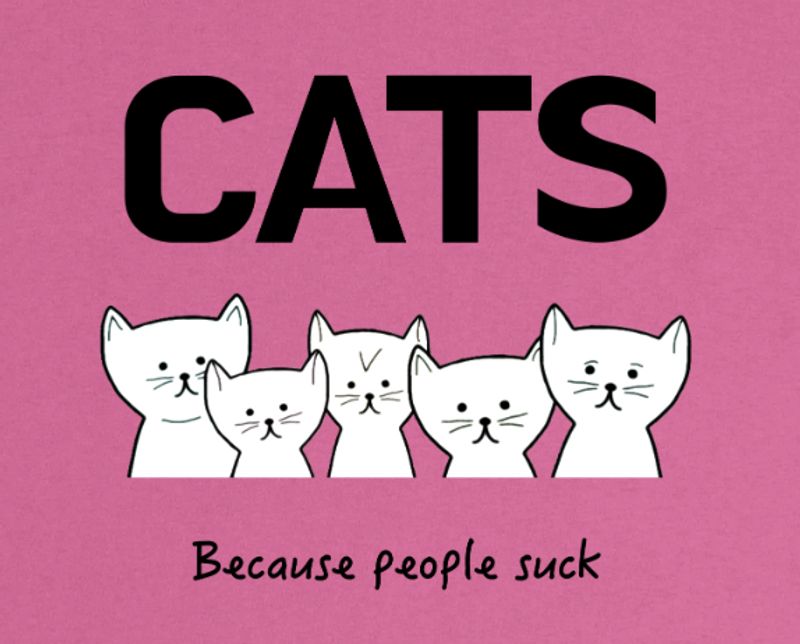 Supercat T shirt med tryck CATS Rosa M