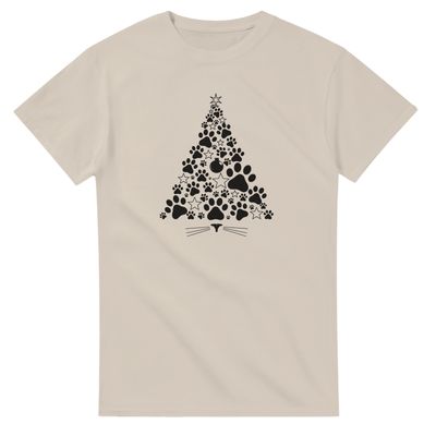 Supercat T shirt med tryck Tassgran Beige