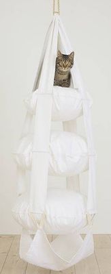 The Cat's Trapeze vit bomull - 3 våningar