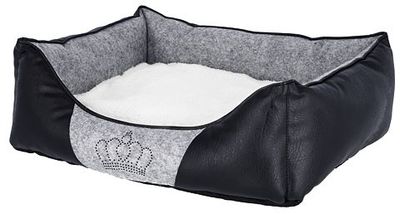 Kattbädd Crown svart grå