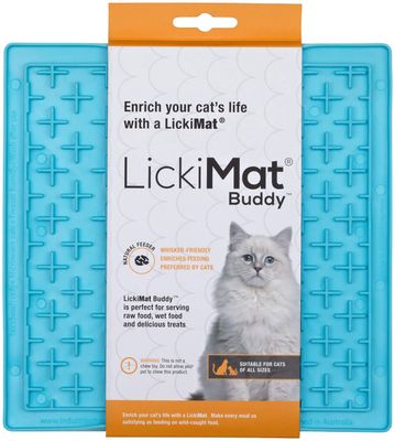 Lickimat Cat Buddy ljusblå 20 x 20 cm