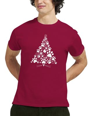 Supercat T shirt med tryck Tassgran Mörkröd