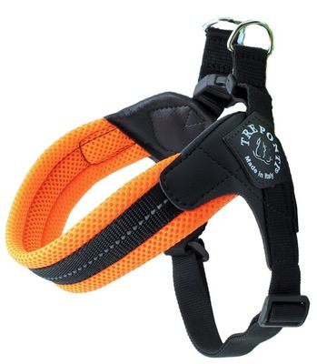 Kattsele Tre Ponti Justerbar mesh Orange Strl 1