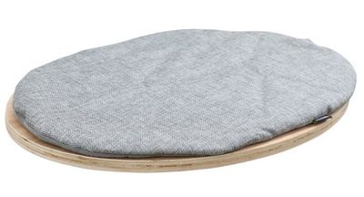 Vägghängd sovhylla grått tyg