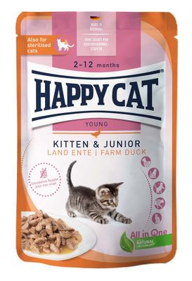 HappyCat Kitten, anka i sås 85g