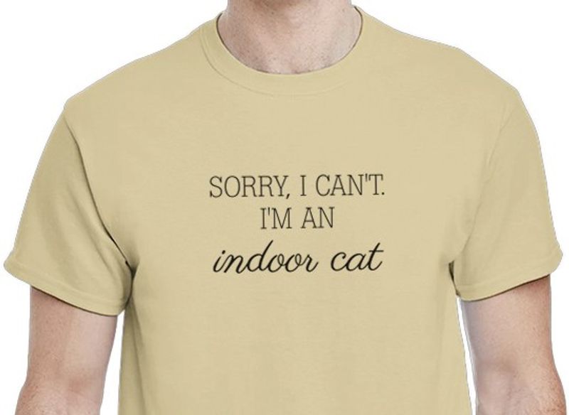 Supercat T shirt med tryck Indoor Cat, S