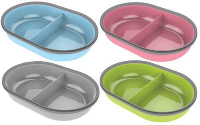 Microchip Pet Feeder skål delad - grå