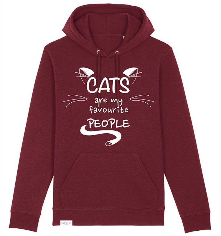 Supercat huvtröja Favourite Vinröd/Burgundy