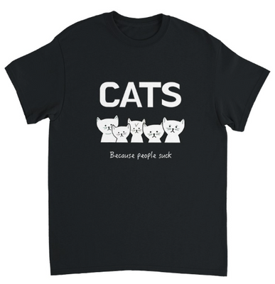 Supercat T shirt med tryck CATS Svart XXL
