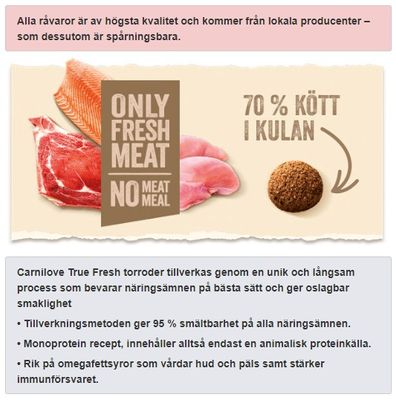 Carnilove TRUE FRESH Cat turkey 1,8 kg